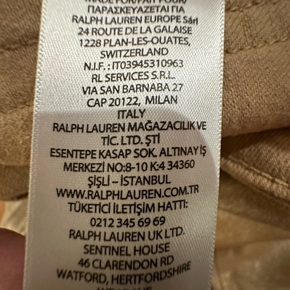 Ralph Lauren | Black Label High Rise Straight Ankle Gold Shimmer Jeans - Size 14 - Picture 10 of 11